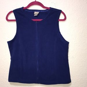 LL Bean Women's Blue Fleece Vest. Very Good Condition. Size M Reg.